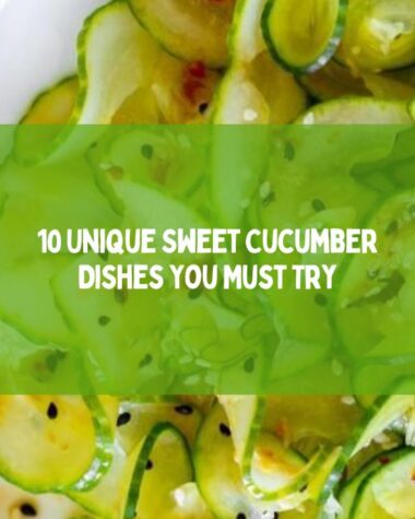 Sweet Cucumber Dishes